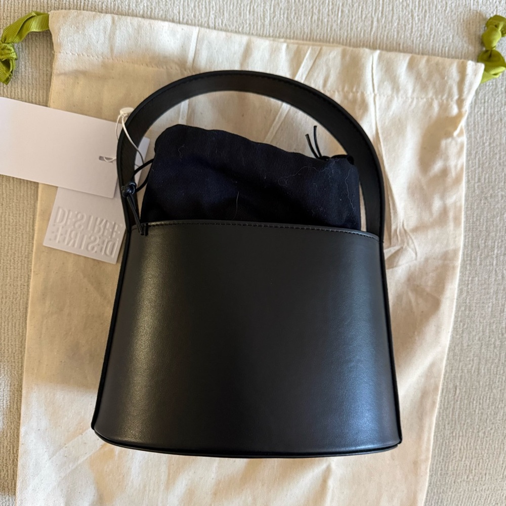 Destree Black Leather Bag Passementerie Rope Detail - Picture 3 of 5